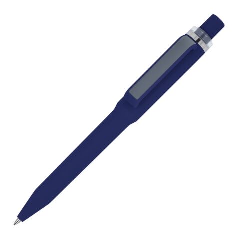 Ozzy-Stift mit Soft-Touch Dunkelblau | 3D Digitaldruck | Clip | 37 mm x 6 mm