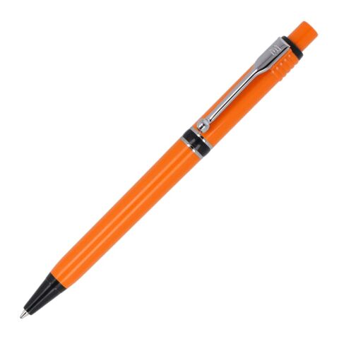 Kugelschreiber Raja Extra Orange-Schwarz | 1-farbiger Siebdruck | in Verlängerung vom Clip | 40 mm x 25 mm | Nicht verfügbar