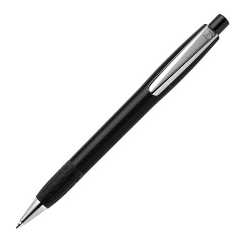 Kugelschreiber Semyr Grip hardcolour schwarz | 1-farbiger Siebdruck | 90° vom Clip | 45 mm x 25 mm | Nicht verfügbar