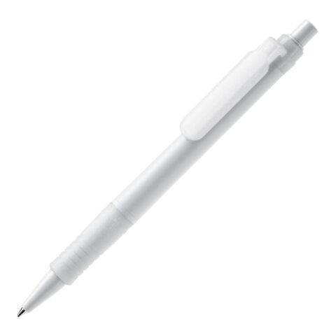 Nachhaltiger Werbeartikel Kugelschreiber Vegetal Pen Hardcolour – weiß – mit Logo bedruckt