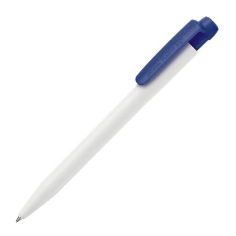 Kugelschreiber Ingeo TM Pen hardcolour Weiss-Dunkelblau | 1-farbiger Siebdruck | 180° vom Clip | 45 mm x 25 mm | Nicht verfügbar