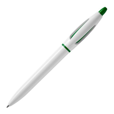 Kugelschreiber S! hardcolour Weiss-Grün | 1-farbiger Tampondruck | Clip | 30 mm x 5 mm | Nicht verfügbar