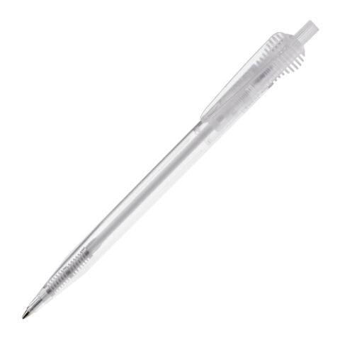 Kugelschreiber Cosmo Transparent Weiss-Weiss | 1-farbiger Siebdruck | 180° vom Clip | 50 mm x 25 mm | Nicht verfügbar
