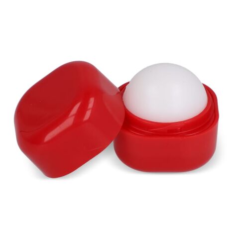 Kubischer Lippenpflegestift aus recyceltem ABS Rot Weiß | ohne Werbeanbringung | Nicht verfügbar | Nicht verfügbar