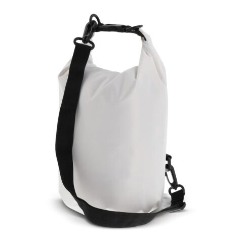 Werbeartikel Wasserdichter Seesack Ripstop 5 L – weiß – mit Logo bedruckt