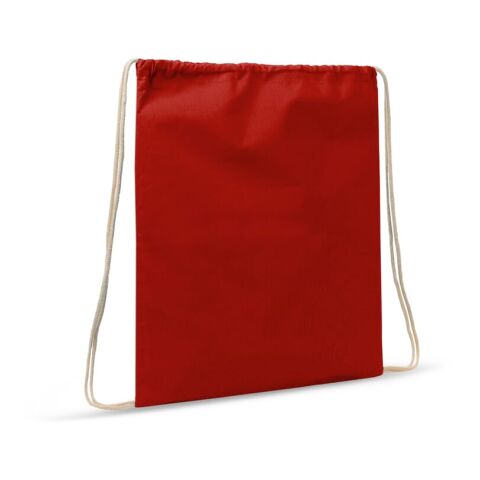 Kordelzugbeutel baumwolle OEKO-TEX® 140g/m² 35x45cm Rot Weiß