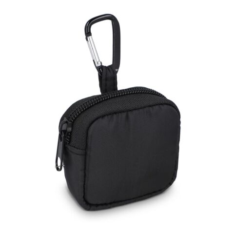 Nylon-Kopfhöreretui 6,5 x 6 cm schwarz | ohne Werbeanbringung | Nicht verfügbar | Nicht verfügbar