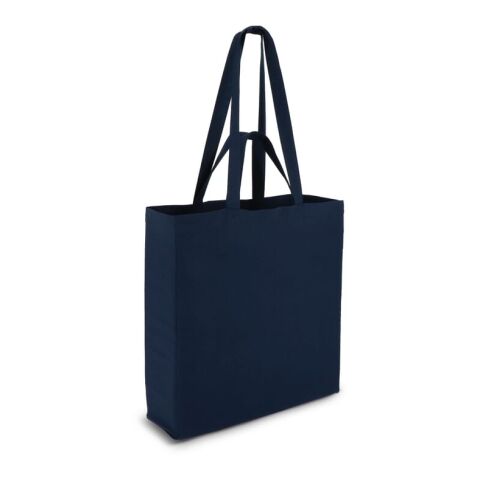 Tragetasche aus Baumwolle OEKO-TEX® 38 x 10 x 42cm 140g/m² Blau / Weiss | ohne Werbeanbringung | Nicht verfügbar | Nicht verfügbar