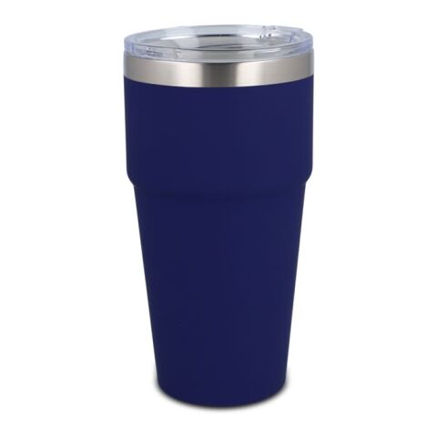 Werbeartikel T-Ceramic Softtouch Kaffee-To-Go-Becher, Thermobecher in verschiedenen Farben, 500 ml – dunkelblau – mit Logo bedruckt