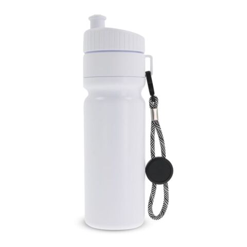 Sportflasche mit Rand und Kordel 750ml Weiss | ohne Werbeanbringung | Nicht verfügbar | Nicht verfügbar | Nicht verfügbar