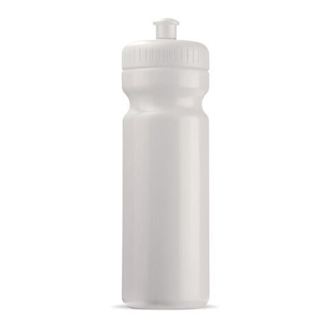 allbranded Mitarbeitergeschenk Sportflasche Toppoint – weiss – mit Logodruck Weiß