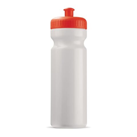 allbranded Mitarbeitergeschenk Sportflasche Toppoint – weiss-rot – mit Logo Weiß/Rot