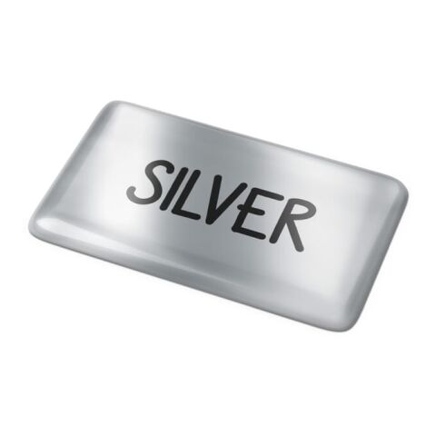 Doming Rechteck 30x15 mm Silber | ohne Werbeanbringung | Nicht verfügbar | Nicht verfügbar | Nicht verfügbar