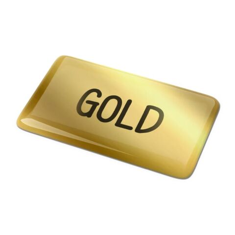 Doming Rechteck 60x25 mm Gold | ohne Werbeanbringung | Nicht verfügbar | Nicht verfügbar | Nicht verfügbar