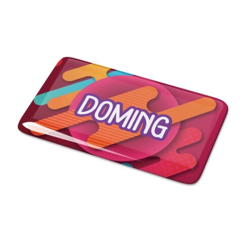 Doming Rechteck 80x25 mm Weiss | ohne Werbeanbringung | Nicht verfügbar | Nicht verfügbar | Nicht verfügbar