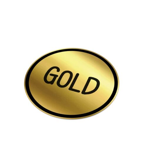 Vinyl Sticker Rund Ø 13 mm Gold | ohne Werbeanbringung | Nicht verfügbar | Nicht verfügbar | Nicht verfügbar