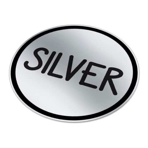 Vinyl Sticker Rund Ø 50 mm Silber | ohne Werbeanbringung | Nicht verfügbar | Nicht verfügbar | Nicht verfügbar