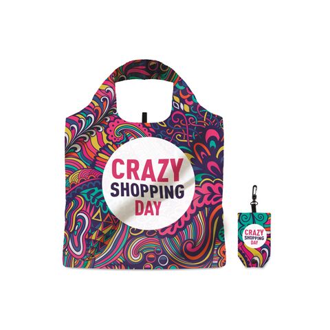 Faltbare Tasche mit Hülle. Doppellagige Tragegriffe Sublimation