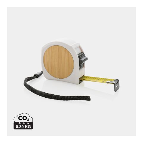 5m/19mm Maßband aus RCS recycelt. Kunststoff & Bambus