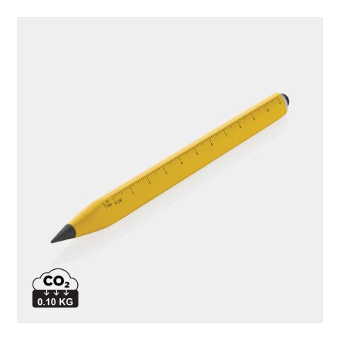 Eon Infinity Multitasking Stift aus RCS recycelt. Aluminium gelb | ohne Werbeanbringung | Nicht verfügbar | Nicht verfügbar