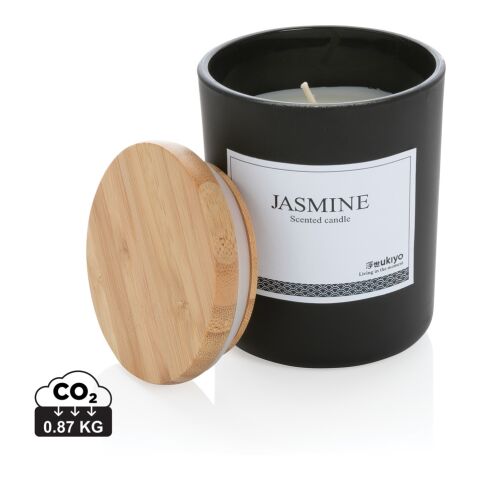 Ukiyo Deluxe parfümierte Kerze mit Bambusdeckel schwarz | ohne Werbeanbringung | Nicht verfügbar | Nicht verfügbar
