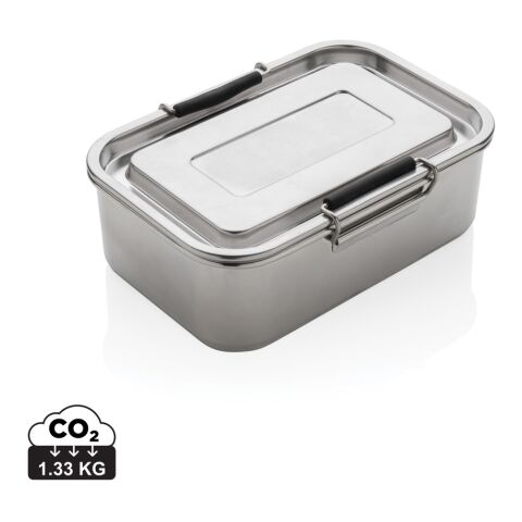 Auslaufsichere Lunchbox aus RCS recyceltem Stainless Steel silber | ohne Werbeanbringung | Nicht verfügbar | Nicht verfügbar