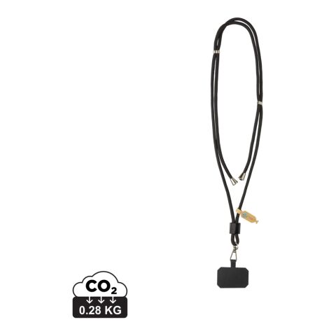 CarryLoop verstellbares Handyband aus RCS rec. PET schwarz | ohne Werbeanbringung | Nicht verfügbar | Nicht verfügbar