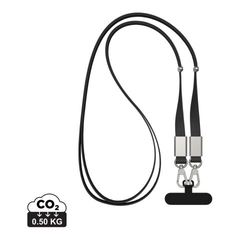 Nivo Crossbody-Handyband aus RCS recyceltem PET schwarz | ohne Werbeanbringung | Nicht verfügbar | Nicht verfügbar