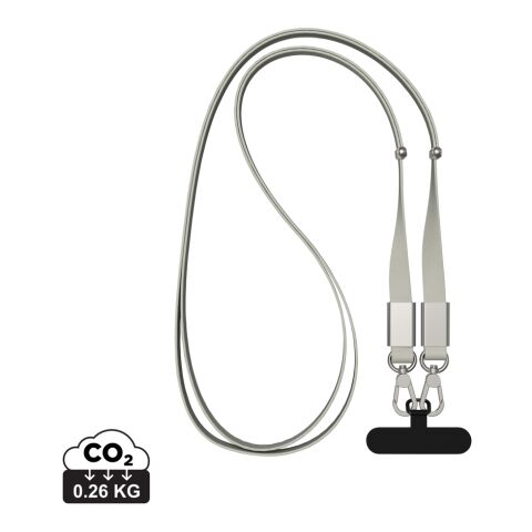 Nivo Crossbody-Handyband aus RCS recyceltem PET grau | ohne Werbeanbringung | Nicht verfügbar | Nicht verfügbar