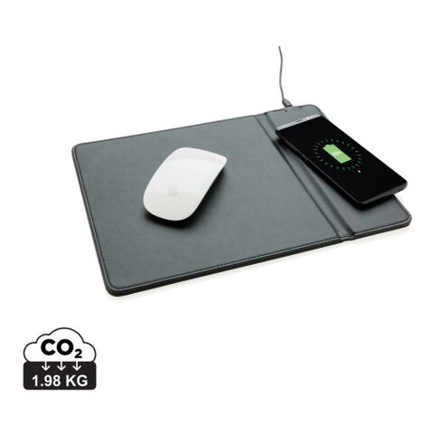 Mousepad mit Wireless-5W-Charging Funktion schwarz | ohne Werbeanbringung | Nicht verfügbar | Nicht verfügbar