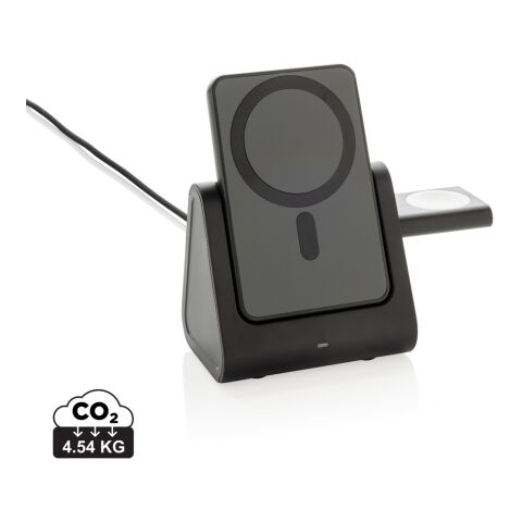 Powerbase 3-in-1-Charger aus RCS Kunststoff mit Powerbank schwarz | ohne Werbeanbringung | Nicht verfügbar | Nicht verfügbar