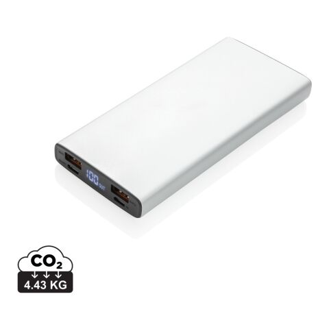 18W PD Powerbank mit 10.000 mAh aus Aluminium silber | ohne Werbeanbringung | Nicht verfügbar | Nicht verfügbar