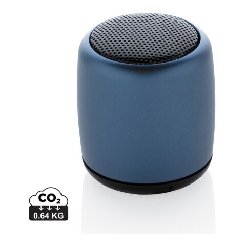 Kabelloser Mini-Lautsprecher aus Aluminium blau | ohne Werbeanbringung | Nicht verfügbar | Nicht verfügbar