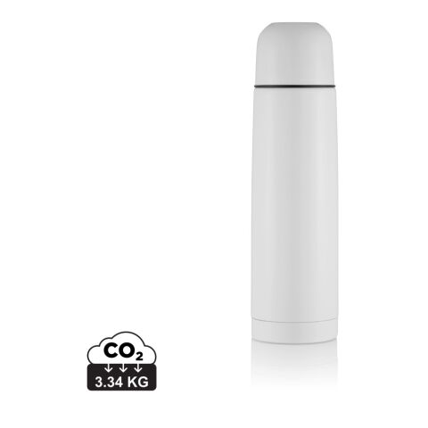 Isolierflasche Mono mit Druckverschluss weiß | ohne Werbeanbringung | Nicht verfügbar | Nicht verfügbar