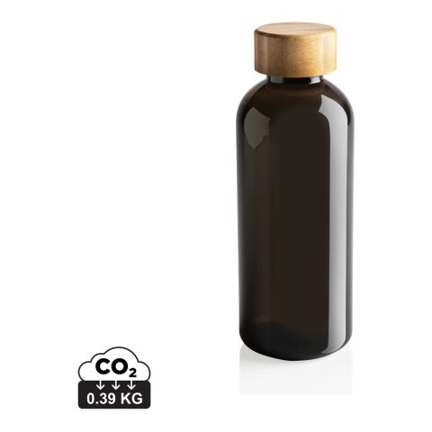 GRS rPET Flasche mit Bambus-Deckel