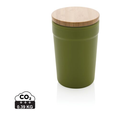 GRS Recycelt PP-Becher mit FSC®-Bambusdeckel