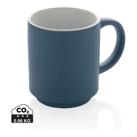 Stapelbare Keramiktasse, 180ml blau | ohne Werbeanbringung | Nicht verfügbar | Nicht verfügbar
