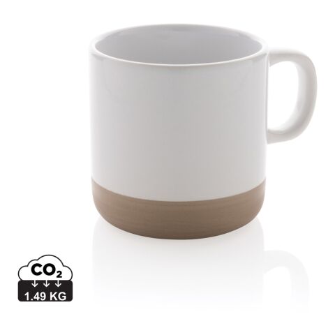 Becher aus glasiertem Keramik, 360ml weiß | ohne Werbeanbringung | Nicht verfügbar | Nicht verfügbar