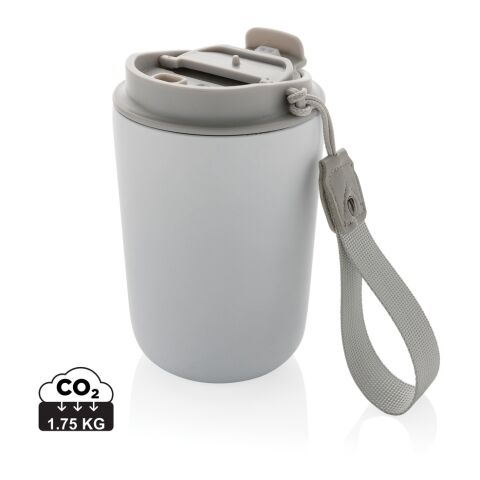 Cuppa Vakuumbecher aus RCS-Stahl mit Umhängeband weiß | ohne Werbeanbringung | Nicht verfügbar | Nicht verfügbar