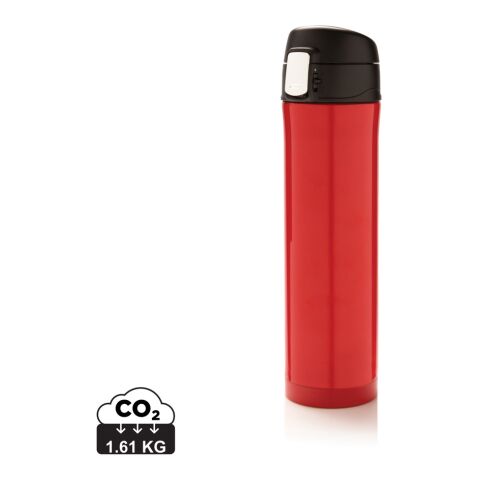 Easy Lock Vakuum-Flasche aus RCS recyceltem Stahl rot | ohne Werbeanbringung | Nicht verfügbar | Nicht verfügbar