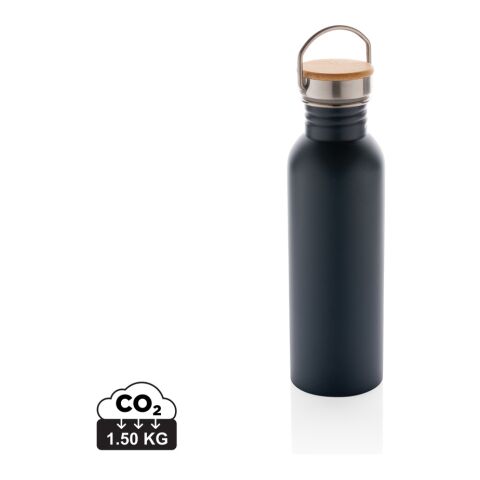 Moderne Stainless-Steel Flasche mit Bambusdeckel