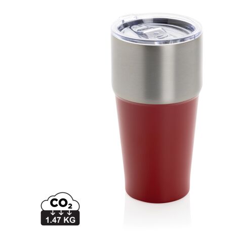 Fluid Becher aus RCS-zertifiziert recyceltem Stahl, 500ml rot | ohne Werbeanbringung | Nicht verfügbar | Nicht verfügbar