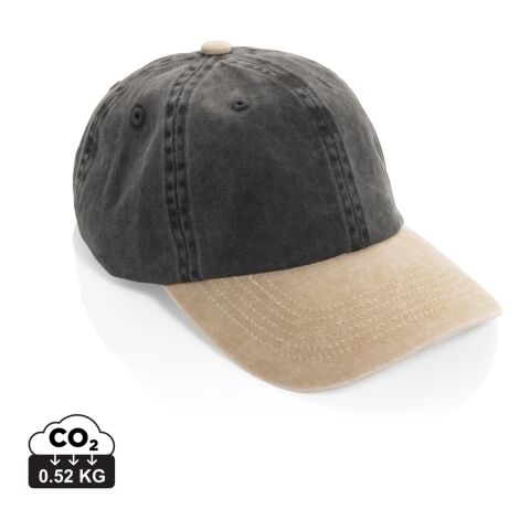 BEAU AWARE™ Two-Tone 6-Panel-Cap aus washed Cotton-Twill schwarz | ohne Werbeanbringung | Nicht verfügbar | Nicht verfügbar | Nicht verfügbar