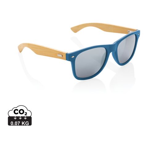 Sonnenbrille aus FSC®-Bambus und RCS recyceltem Kunststoff blau | ohne Werbeanbringung | Nicht verfügbar | Nicht verfügbar