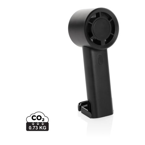 Twist wiederaufladbarer tragbarer Ventilator aus RCS rABS schwarz | ohne Werbeanbringung | Nicht verfügbar | Nicht verfügbar