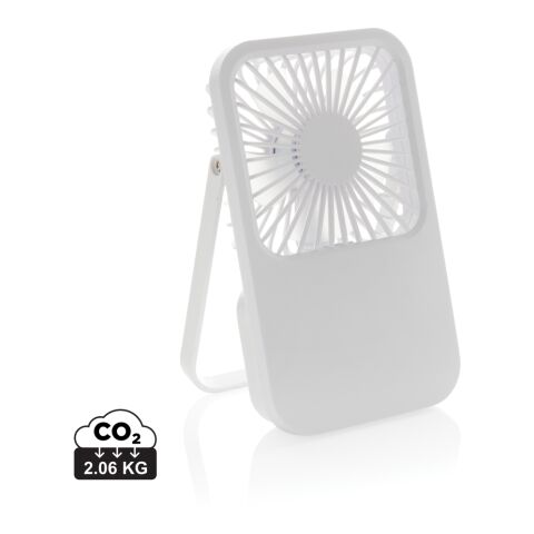 Aervina wiederaufladbarer Tischventilator aus RCS rec. ABS weiß | ohne Werbeanbringung | Nicht verfügbar | Nicht verfügbar