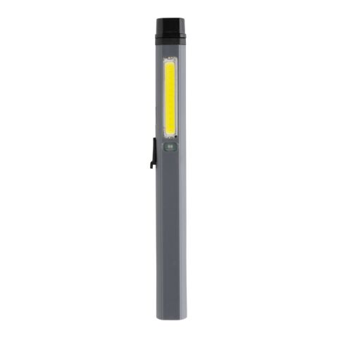 Gear X USB aufladbare Stiftleuchte aus RCS recyc. Kunststoff grau-schwarz | ohne Werbeanbringung | Nicht verfügbar | Nicht verfügbar