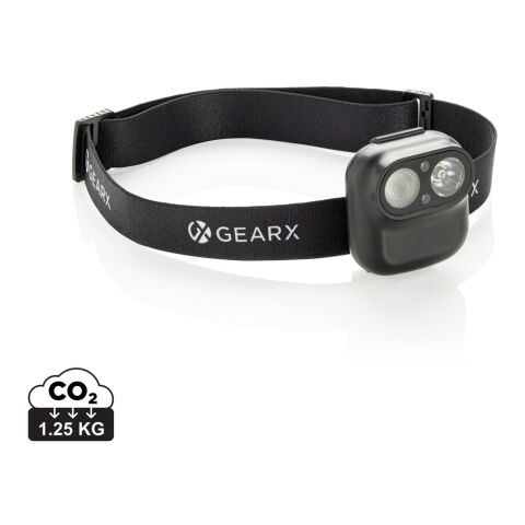 Gear X Stirnlampe mit Bewegungssensor aus RCS rec. ABS schwarz | ohne Werbeanbringung | Nicht verfügbar | Nicht verfügbar