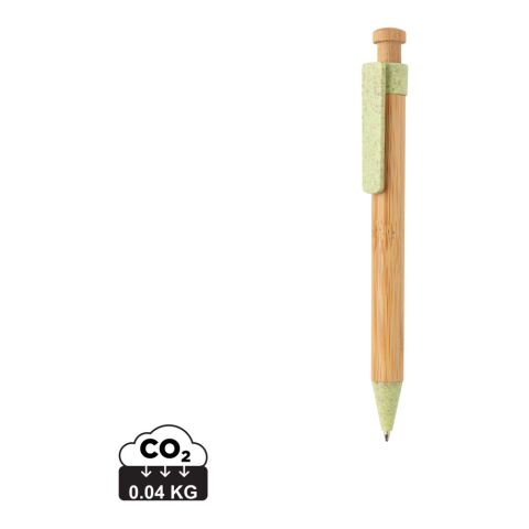 Bambus Stift mit Wheatstraw-Clip grün | ohne Werbeanbringung | Nicht verfügbar | Nicht verfügbar