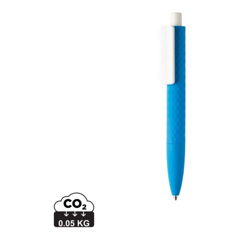 X3-Stift mit Smooth-Touch blau-weiß | ohne Werbeanbringung | Nicht verfügbar | Nicht verfügbar